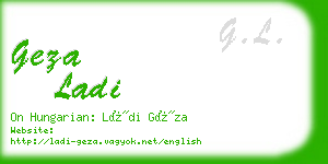 geza ladi business card